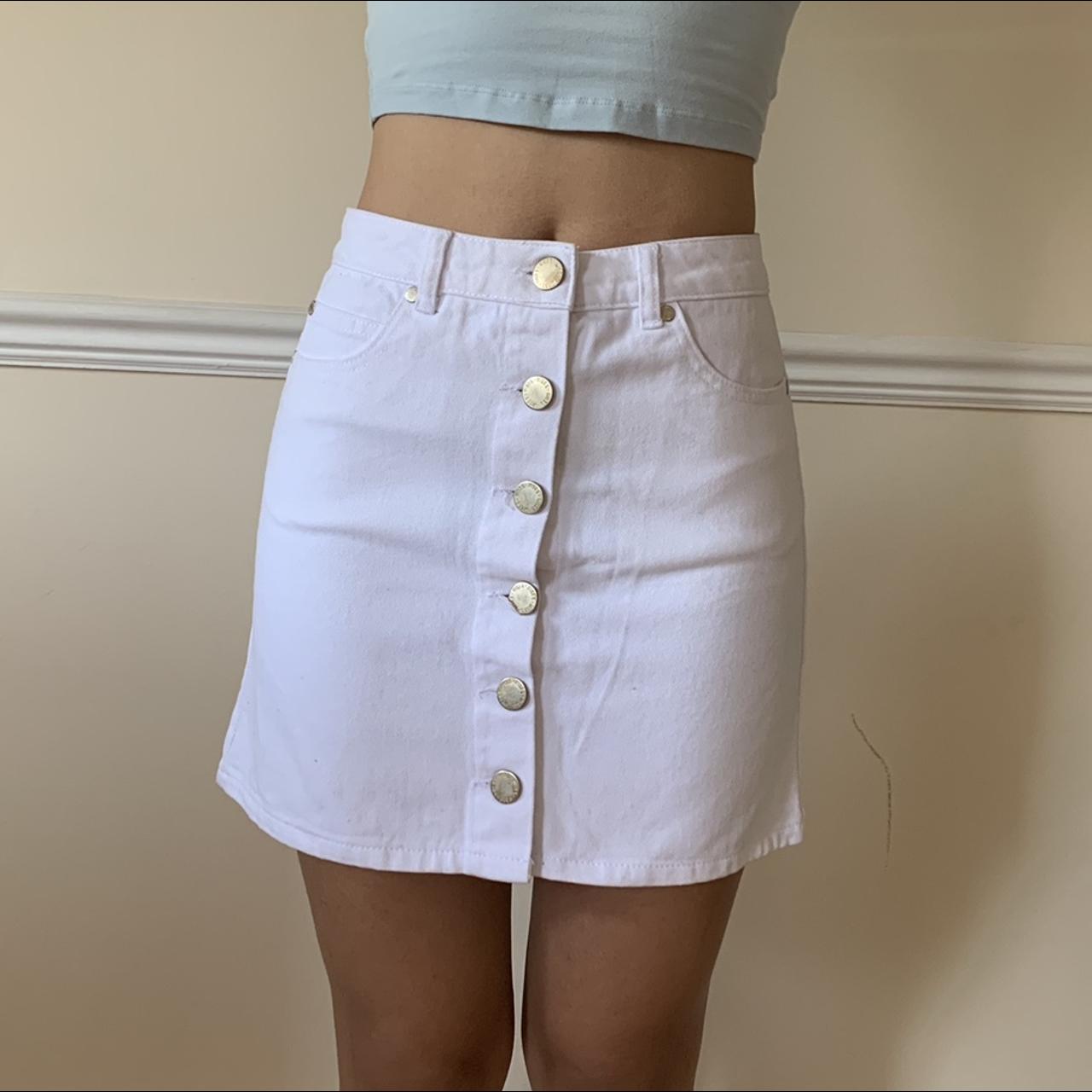 White denim outlet skirt miss selfridge