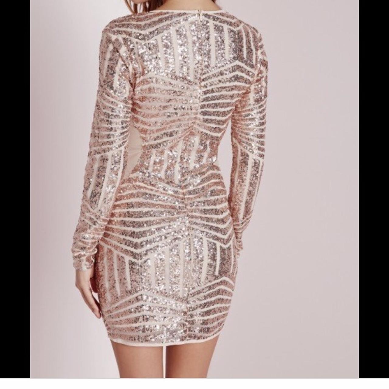 Missguided rose gold outlet sequin dress