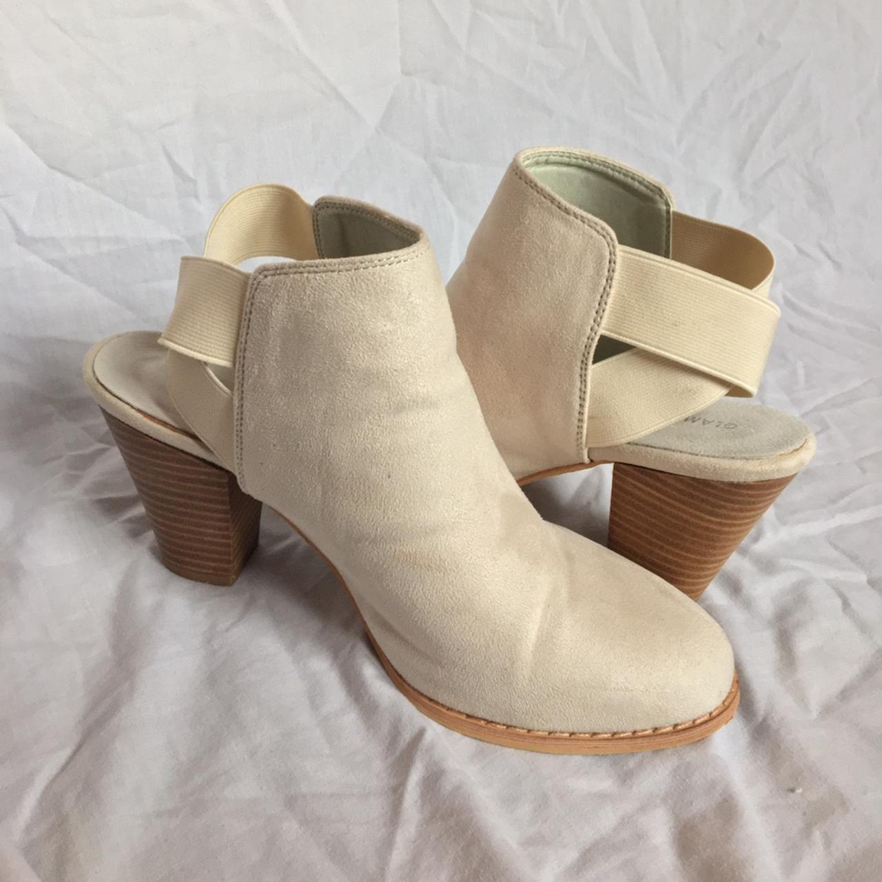 asos cream ankle boots