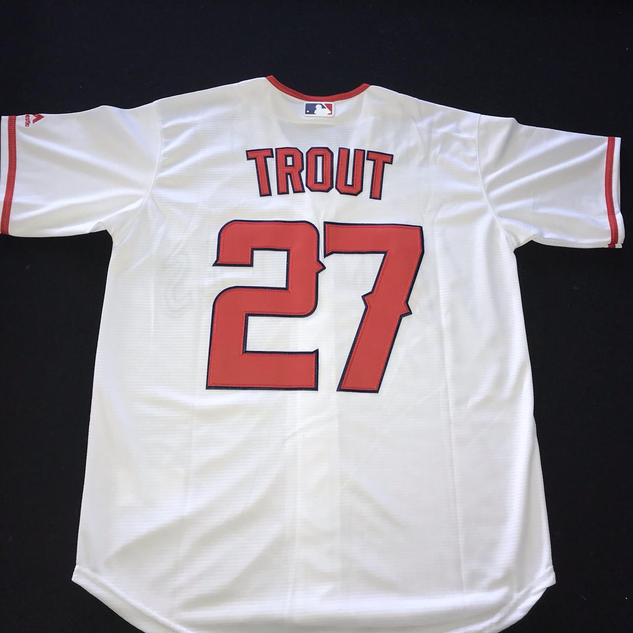 Los Angeles Angels Mike Trout Jersey Mens Small Red - Depop