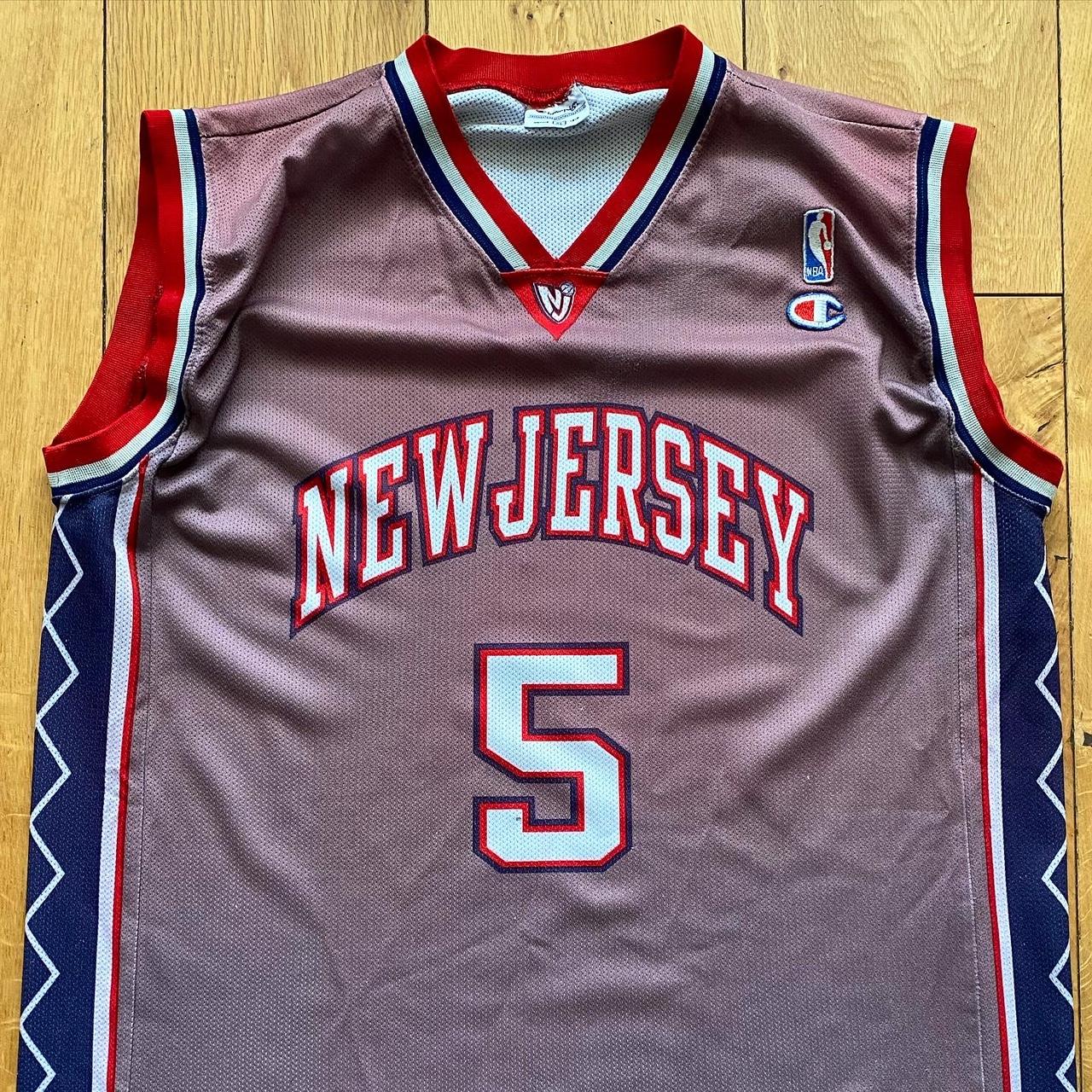 Jason Kidd Vintage New Jersey Nets NBA White Jersey XL
