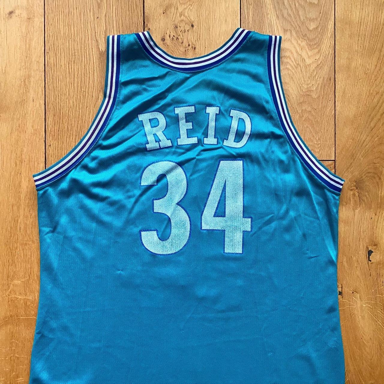 J.R. Reid, Charlotte Hornets, 1992/93 Away - Depop