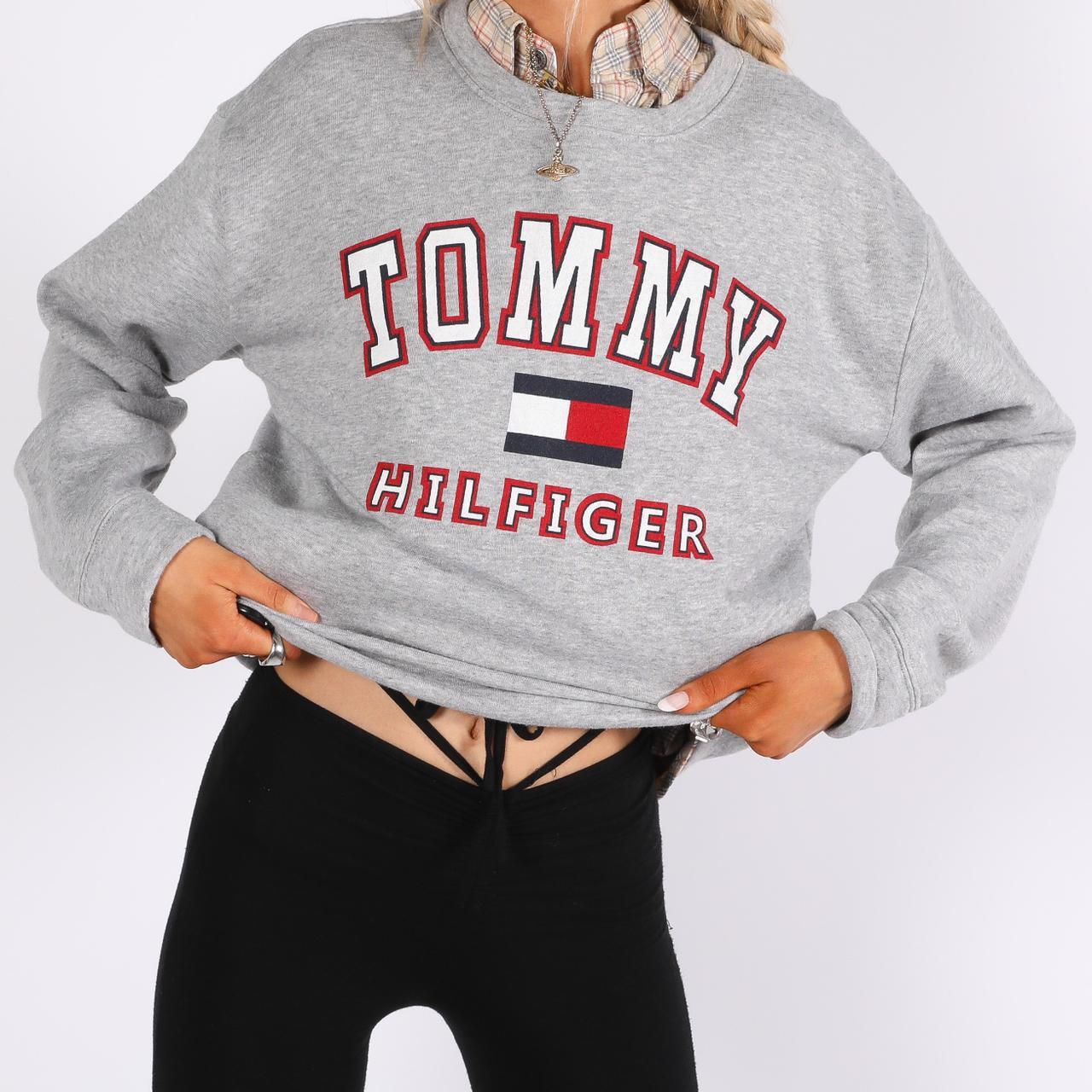 Grey tommy hilfiger outlet jumper womens