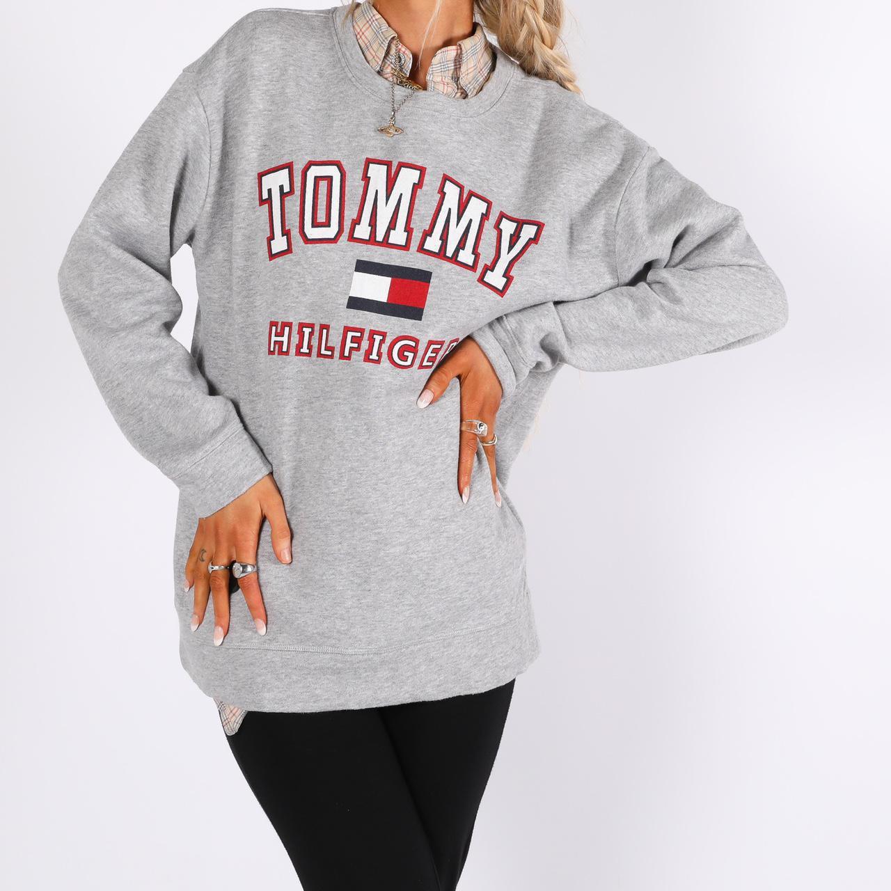 Grey tommy hilfiger jumper on sale womens