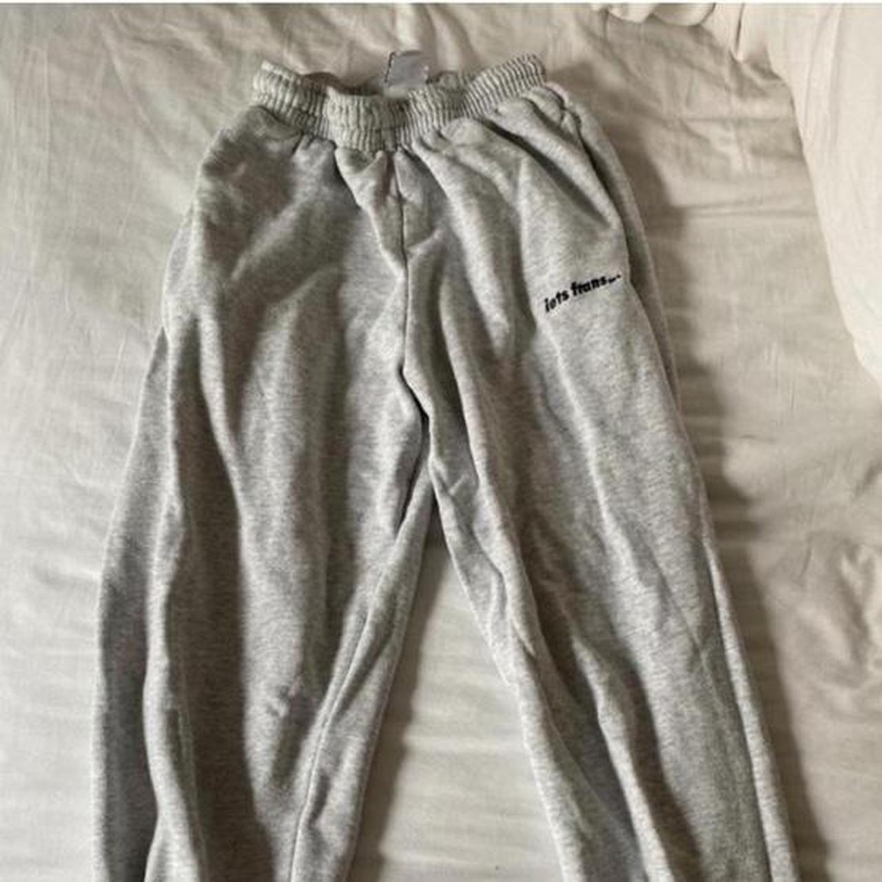 iets frans urban outfitters grey joggers/sweatpants... - Depop