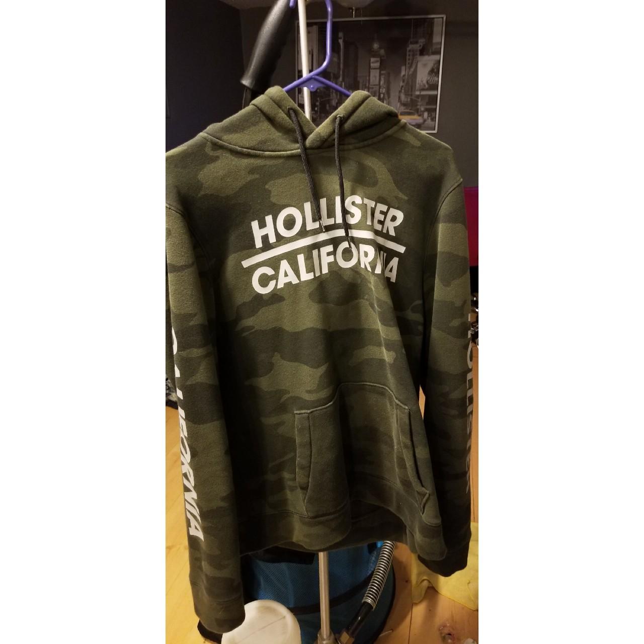 Camo hollister hoodie sale