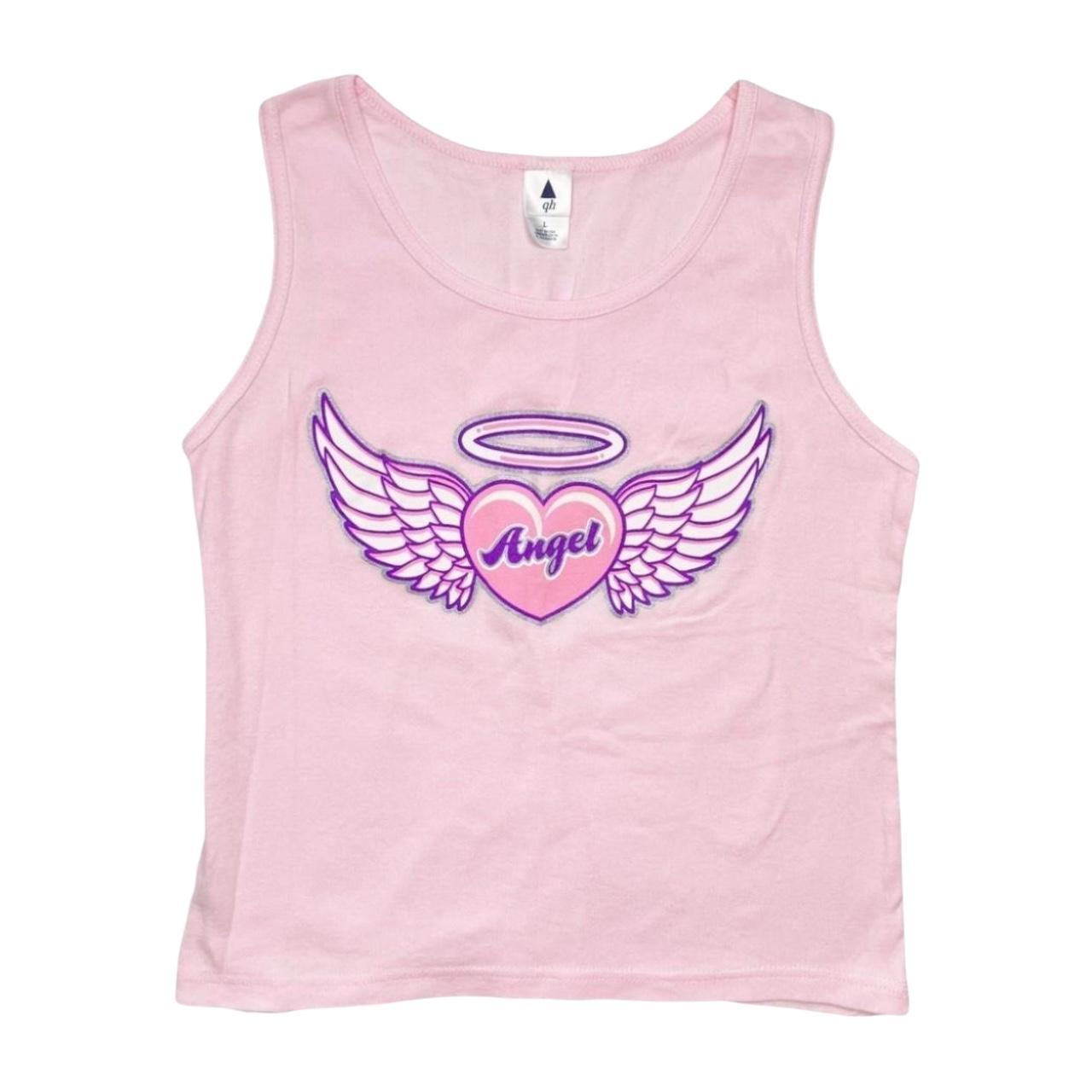 Y2k Preppy Angel Wings Tank Top Preloved Fits like... - Depop