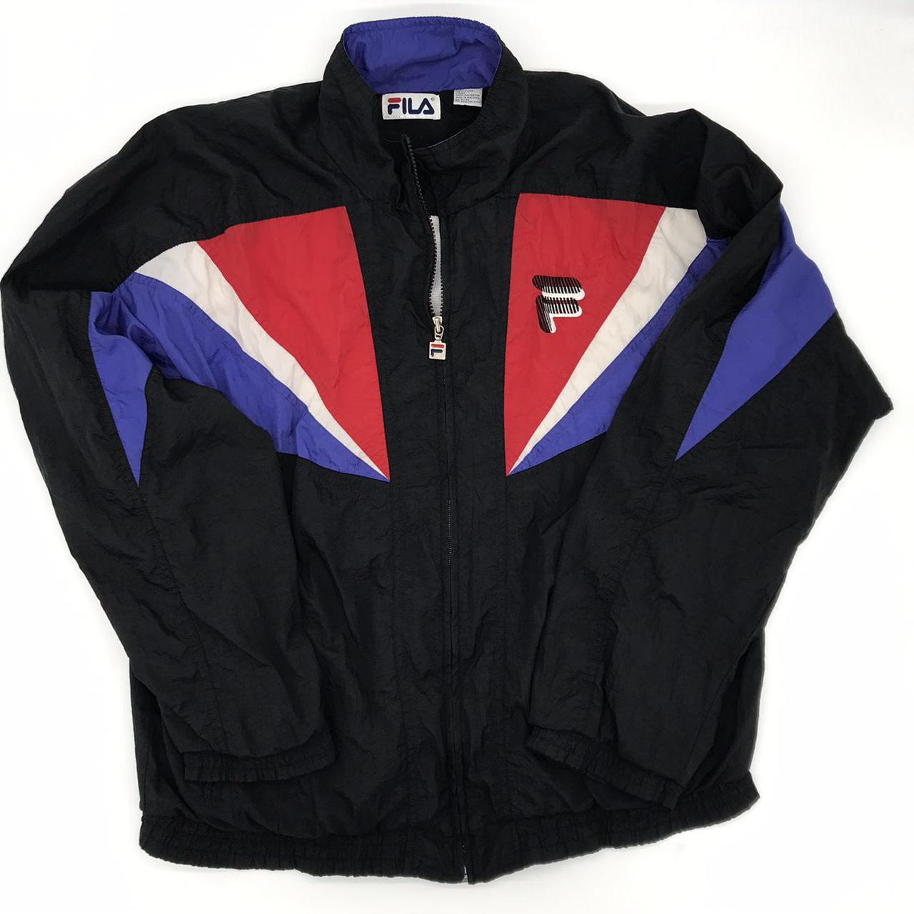 FILA Track jacket Vintage FILA Size Large good... - Depop