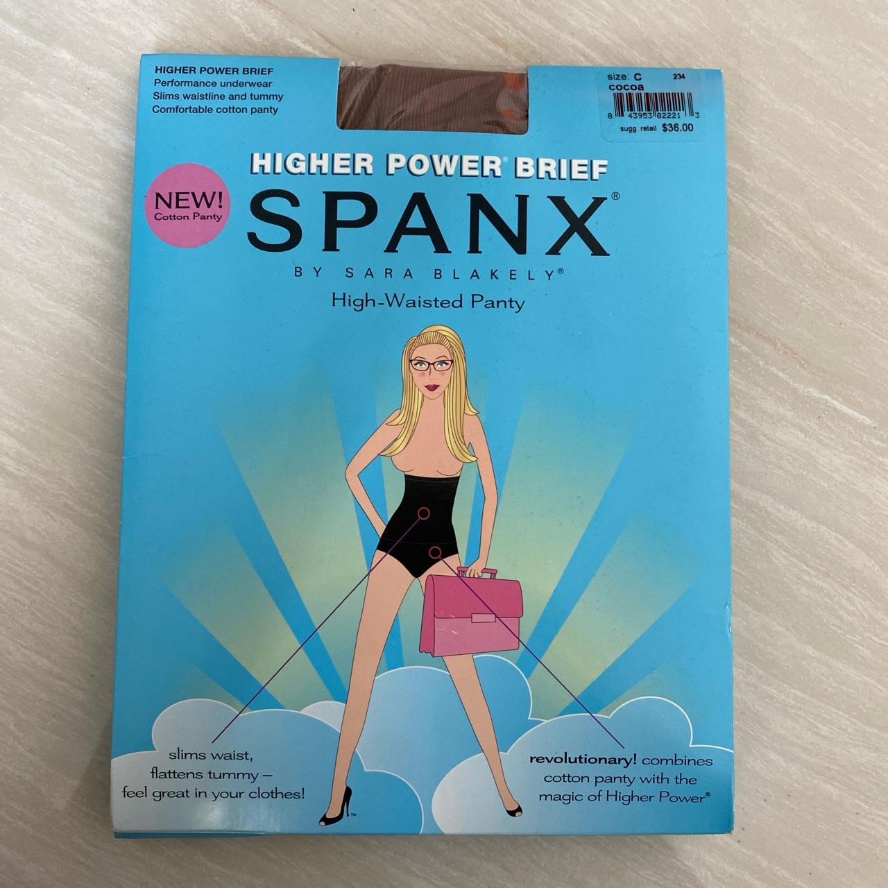spanx high-wasted panty in color cocoa! size C (see - Depop