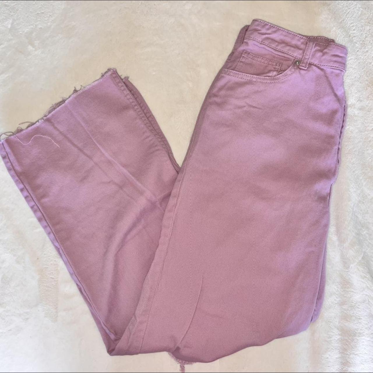 Purple h&m pants. Wide leg. These have been cut off... Depop