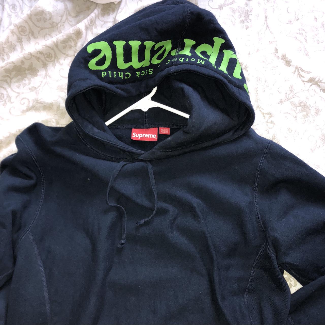 Supreme “Sick Mother, Sick Child” Hoodie, used but in