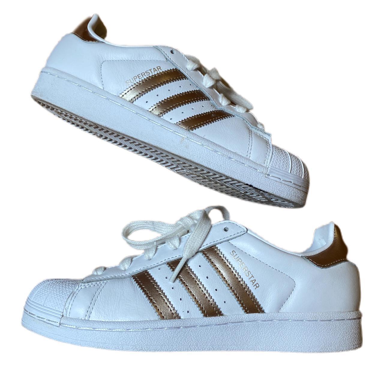 Product Image 1 - Adidas superstar white and gold