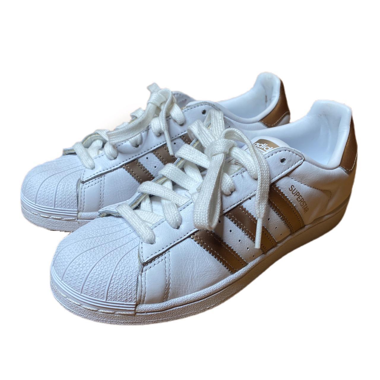 Product Image 2 - Adidas superstar white and gold