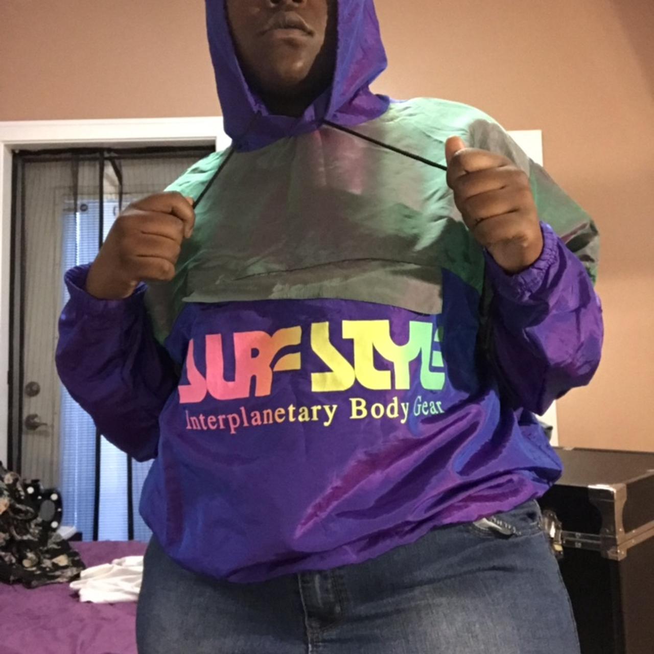 Surf style reflective windbreaker Depop