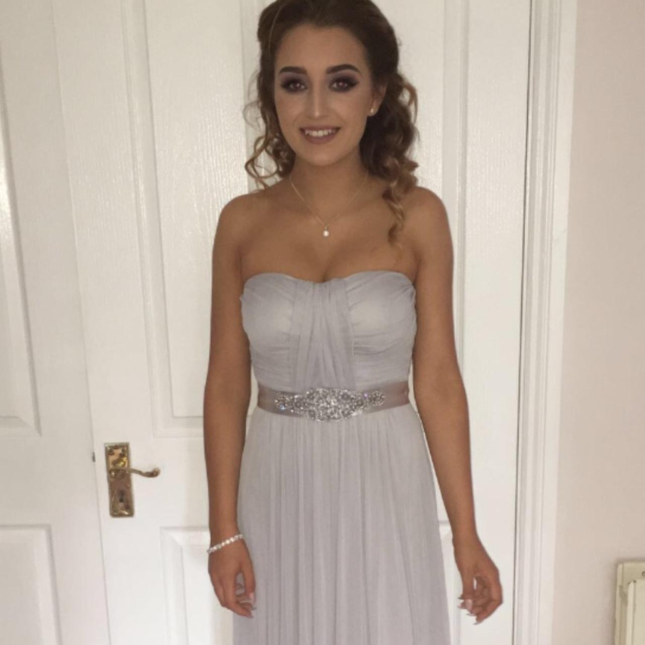 Grey debs dress with jewelled belt has only been