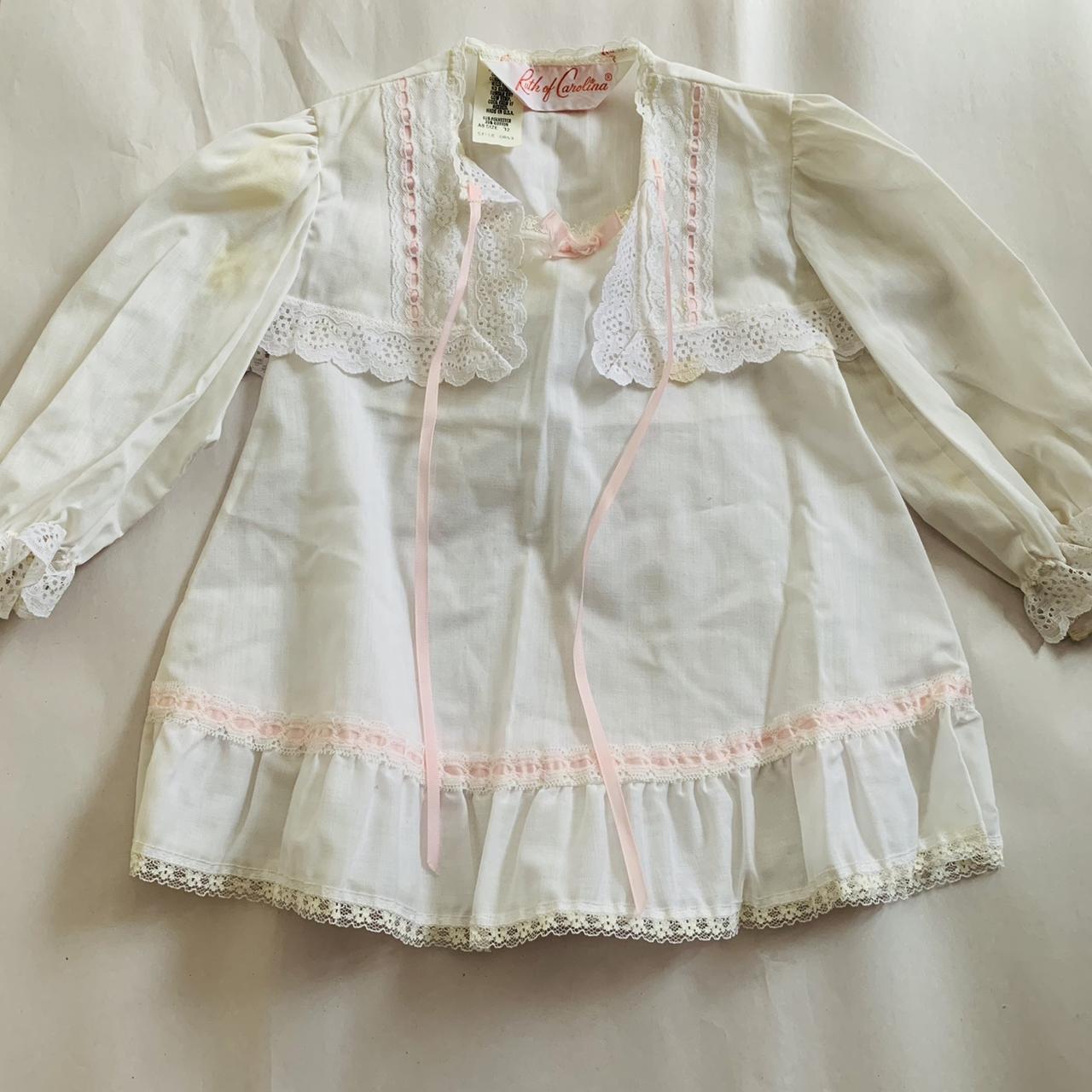 Vintage Baby Set •includes top and dress •signs of... - Depop