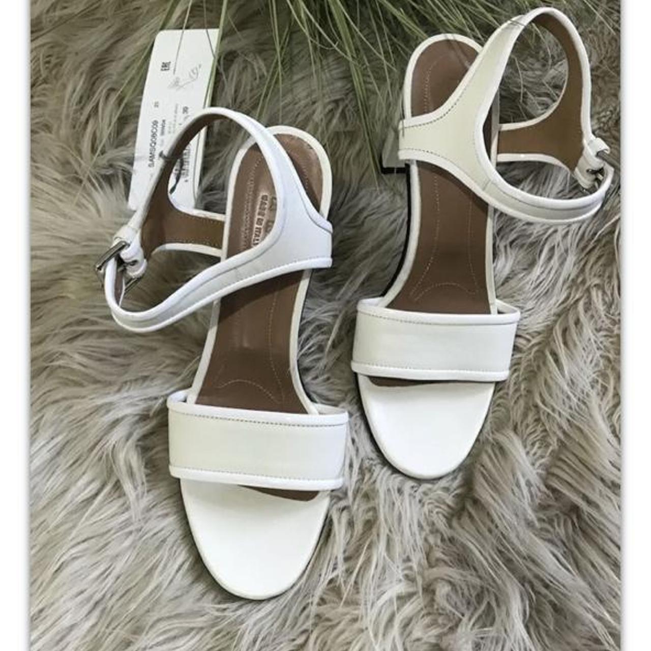 Marni Off White Ankle Strap Sandals Blocked Heel... - Depop