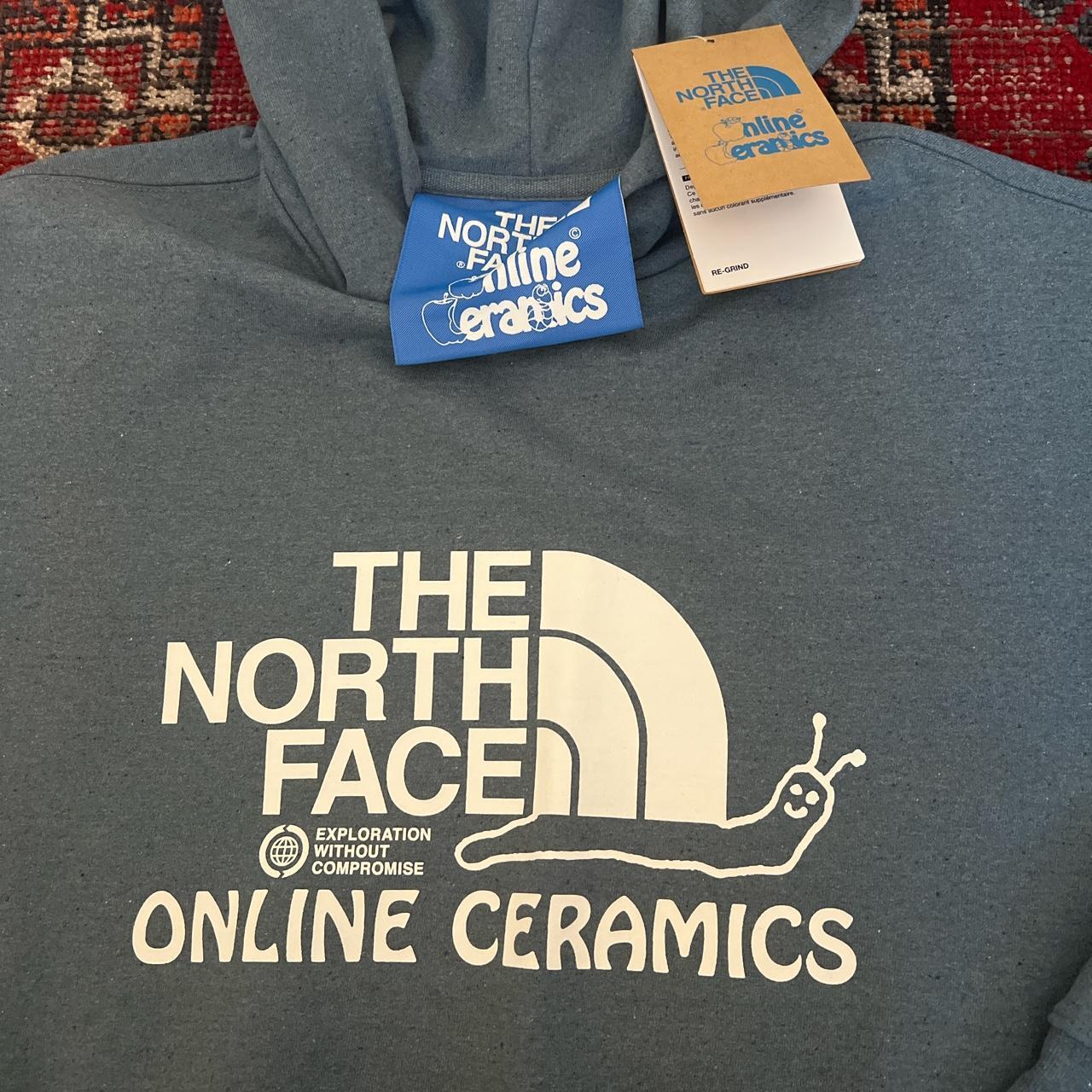 Online Ceramics x TNF Blue Regrind Hoodie, Men’s... Depop