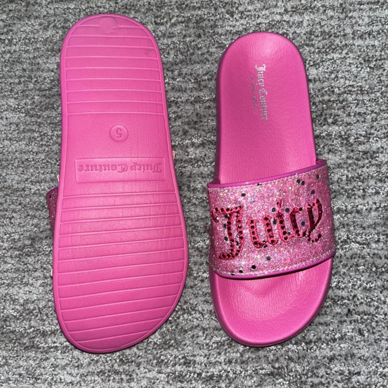 Hot Pink LV slides. Perfect for the pool or crazy - Depop