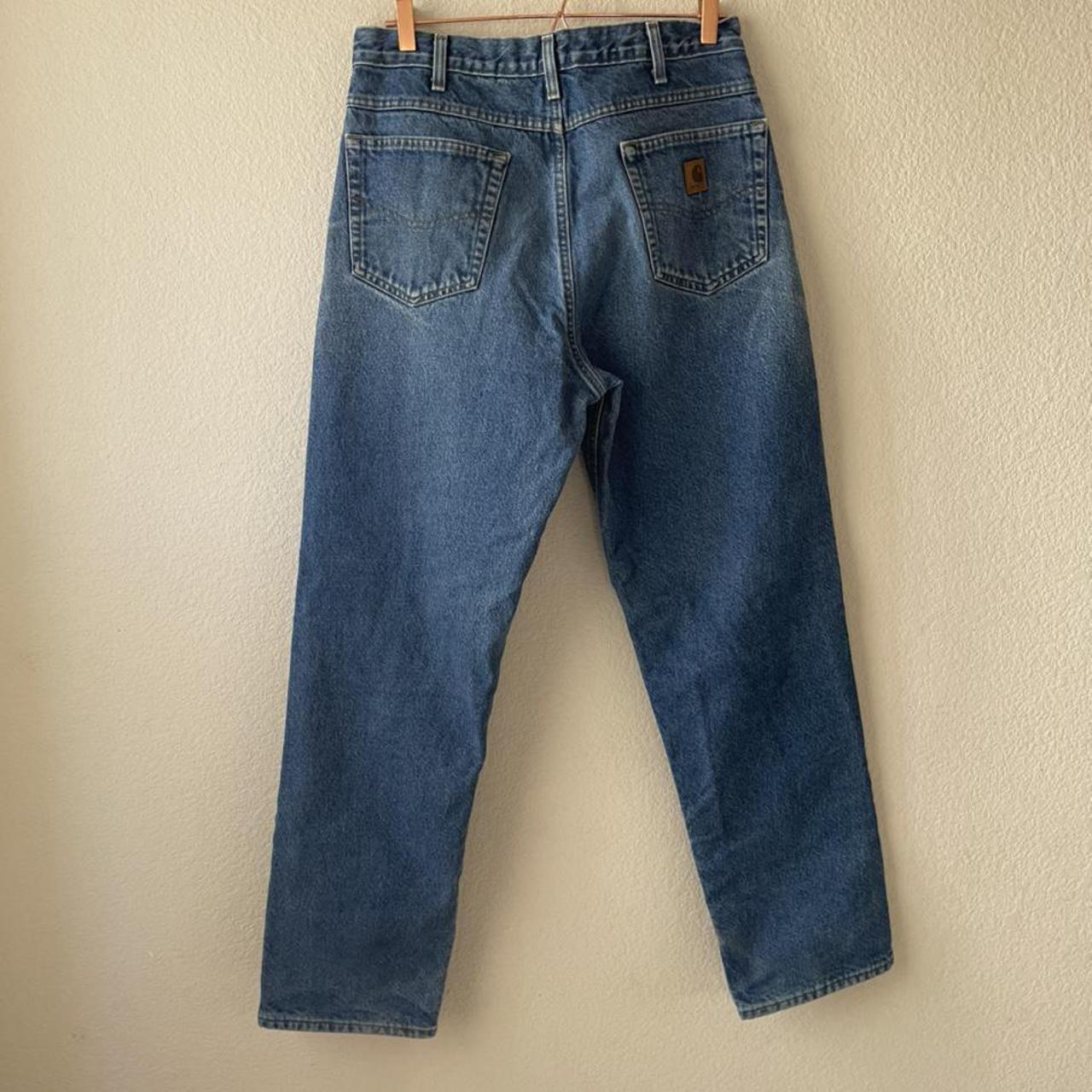 Carhartt men’s flannel lined jeans Size 34x34.... Depop