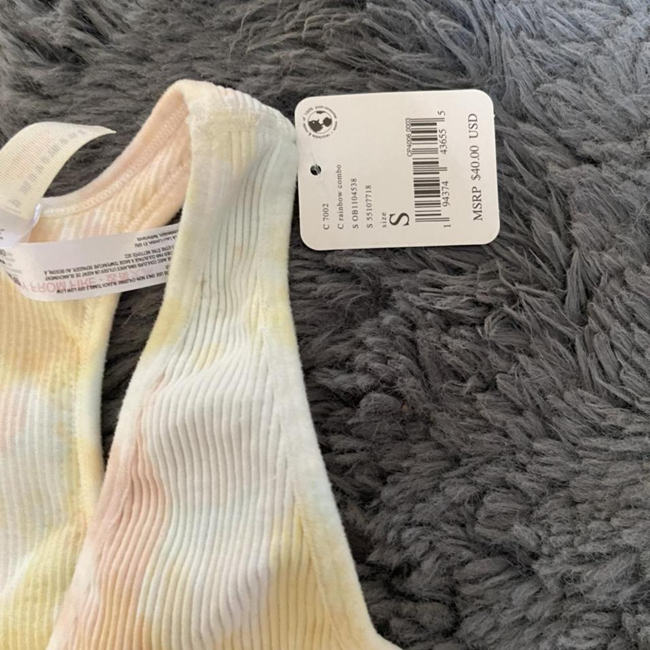 NWT free people rainbow tie dye sports bra No - Depop