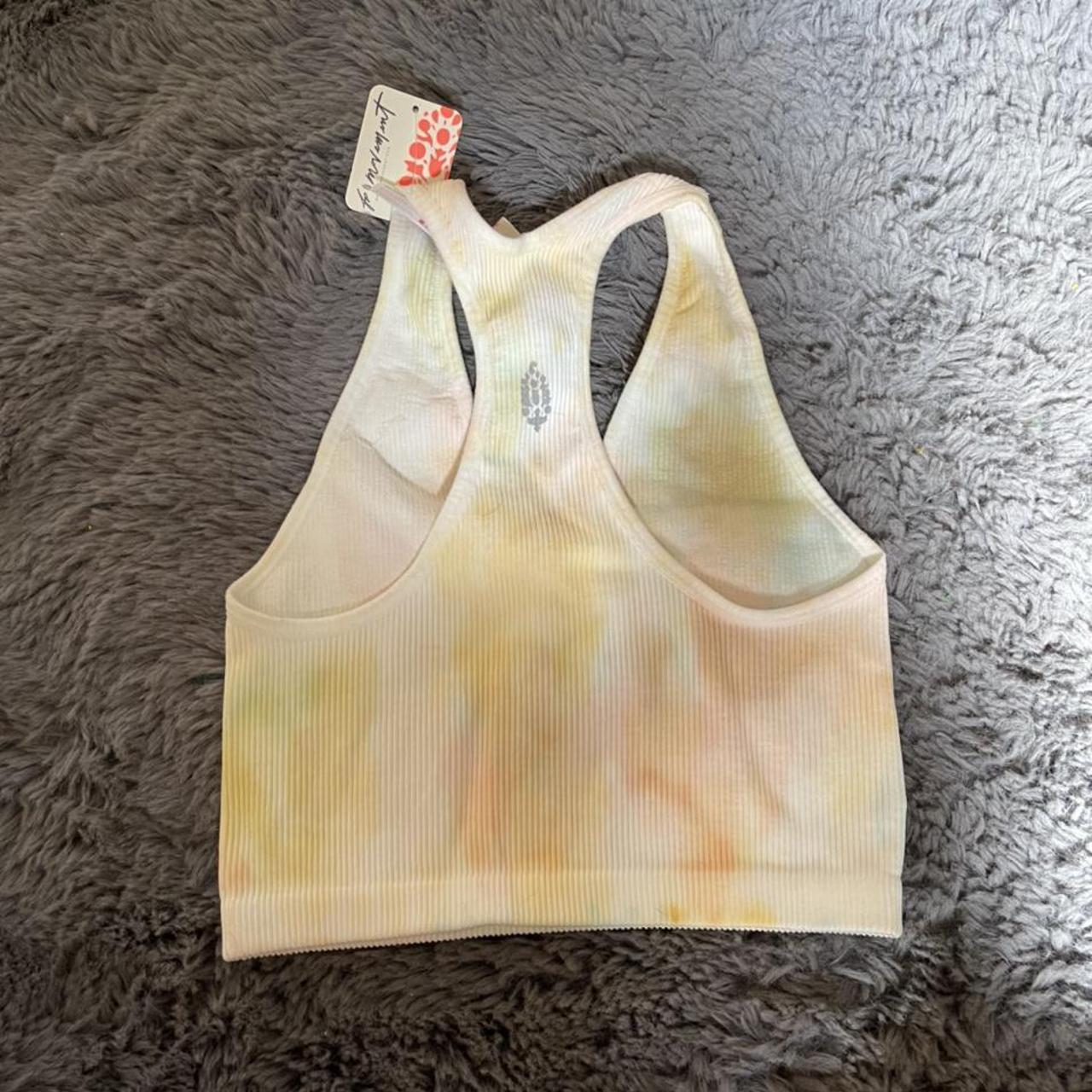 NWT free people rainbow tie dye sports bra No - Depop