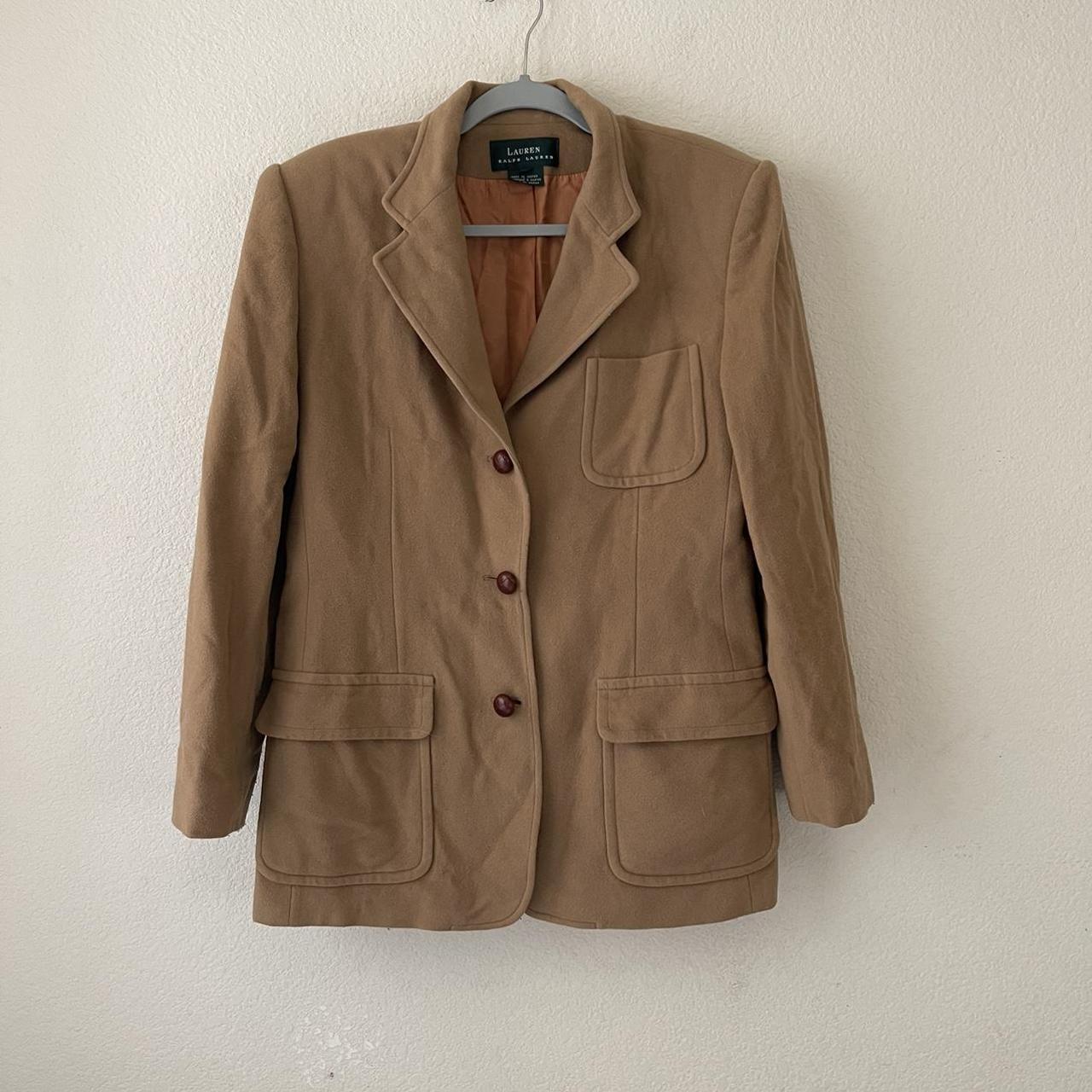 lauren ralph lauren wool and camel hair blazer. No Depop