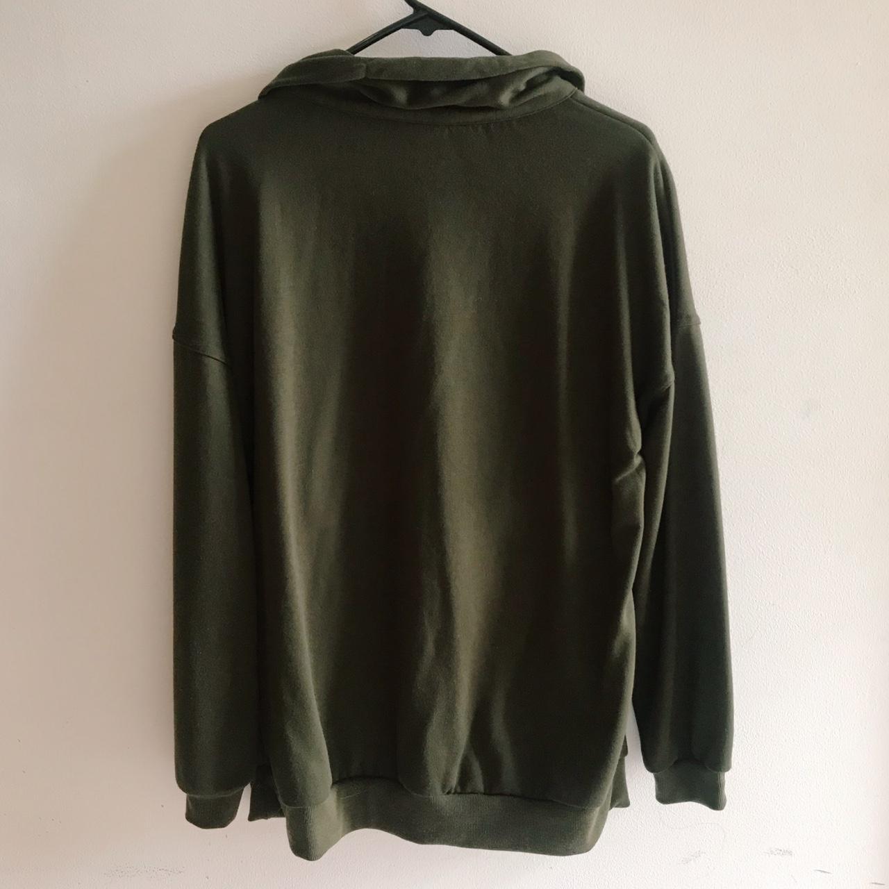 Pretty garden green quarter zip sweater Worn maybe... - Depop