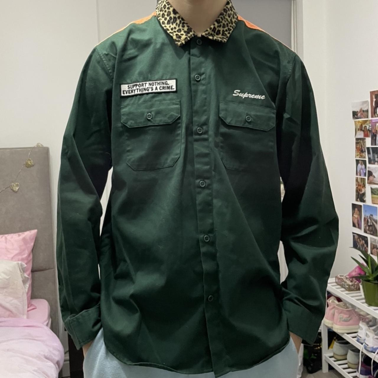 Supreme FW16 Leopard Collar Work Shirt. Extremely...