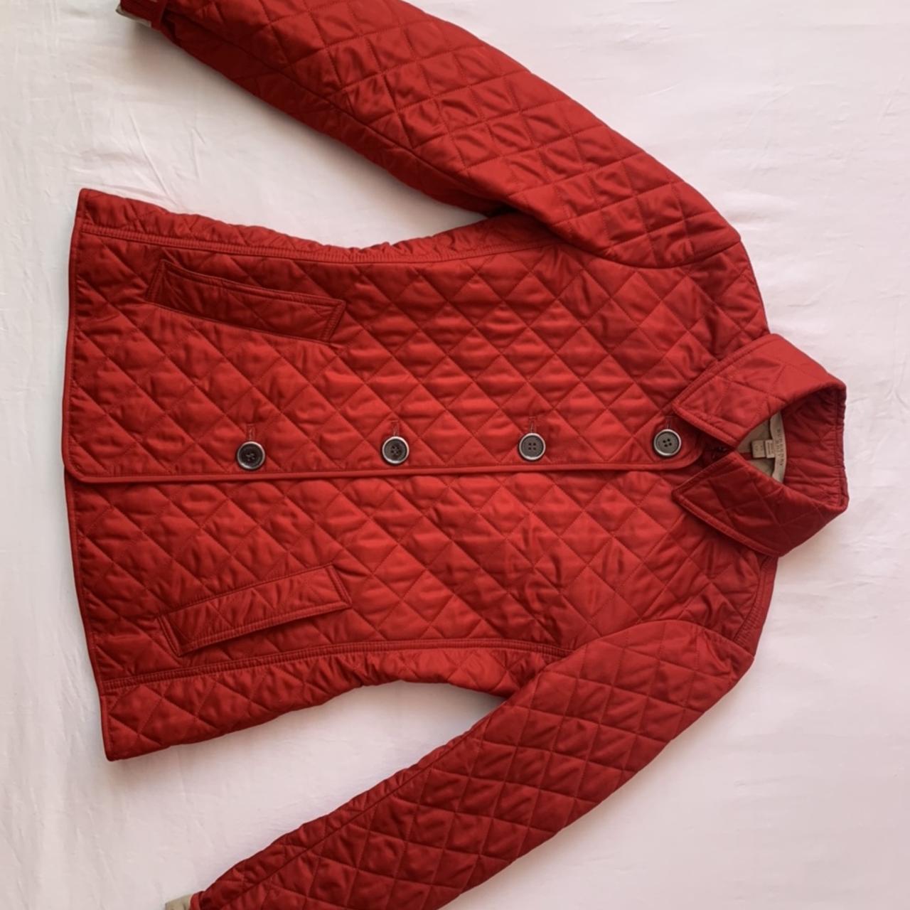 Burberry red outlet quilted jacket womens