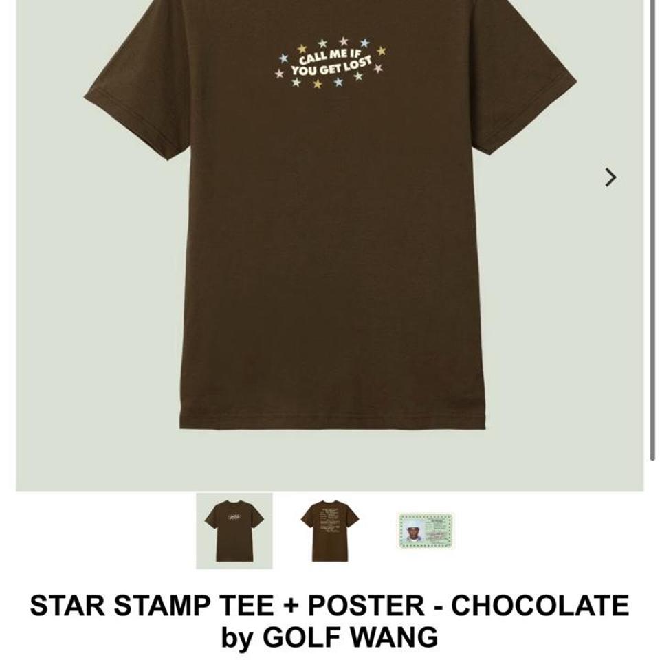 CALL ME IF YOU GET LOST CHOCOLATE BROWN STAR STAMP... - Depop