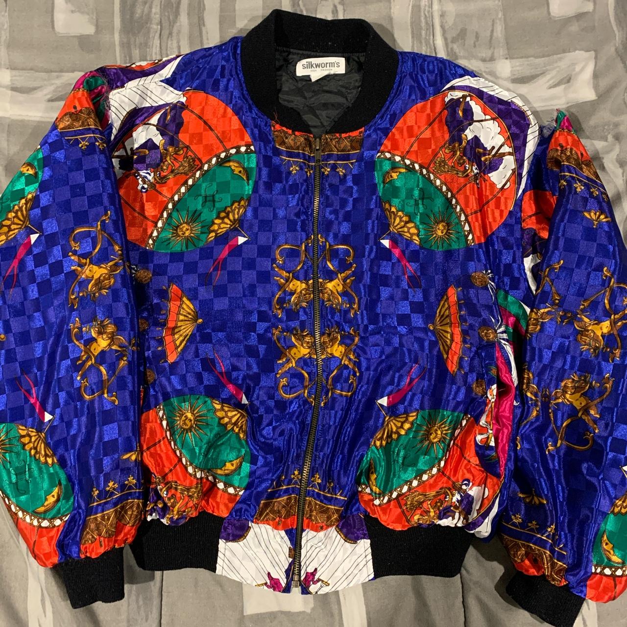 90s Versace like bomber All over silk