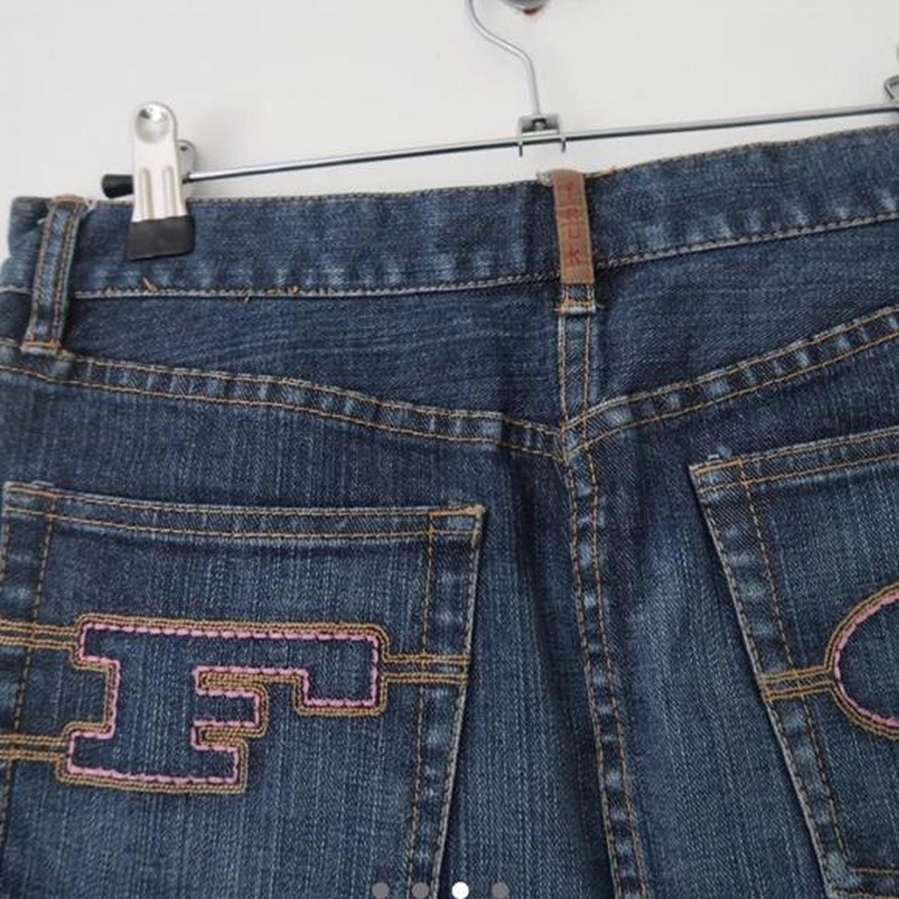 dark wash denim vintage french connection mini skirt... Depop