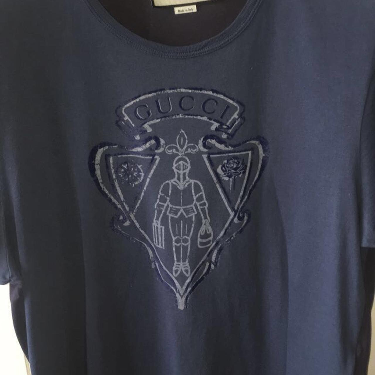 GUCCI Bicolor Hysteria Knight Logo Tee - メルカリ