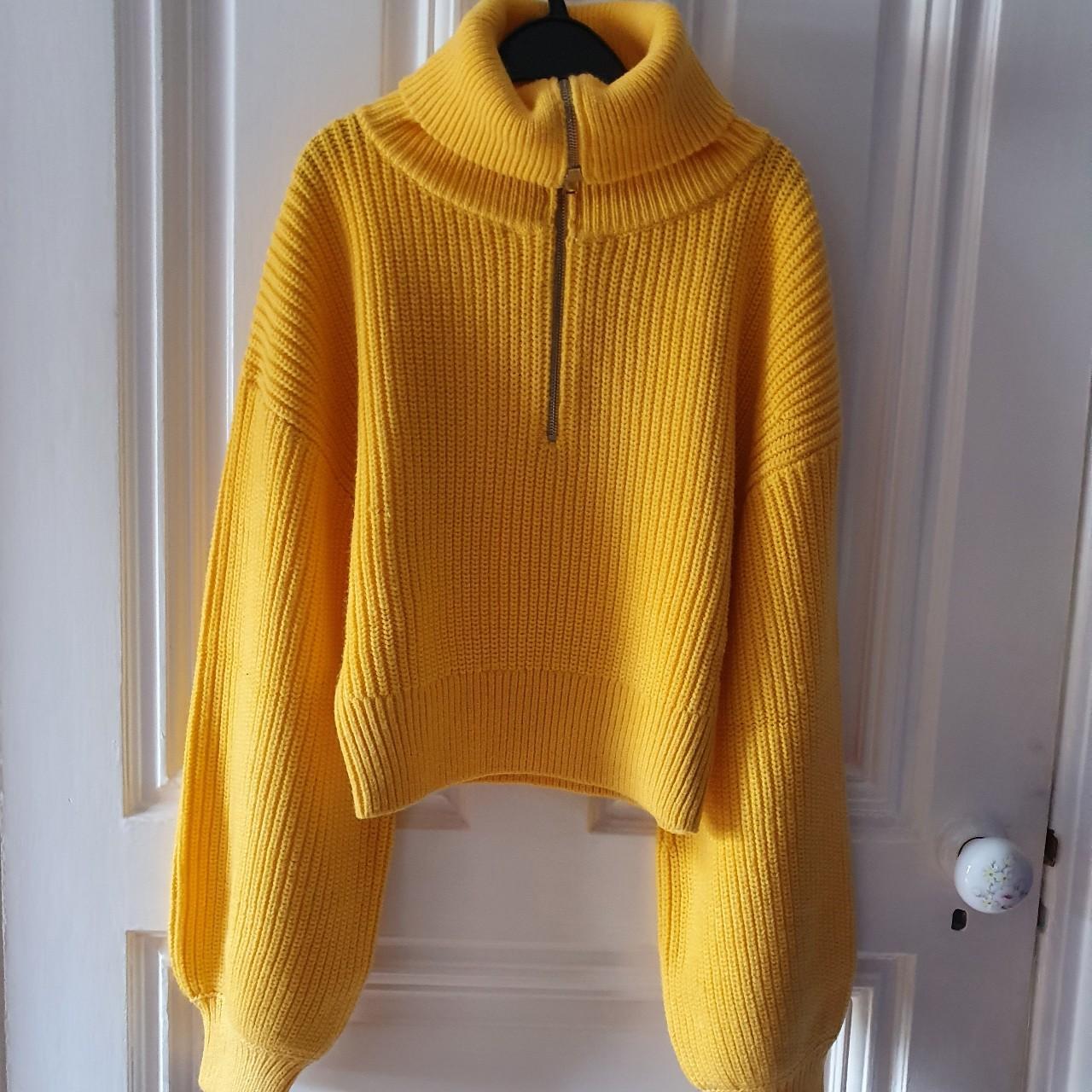 Zara Women's Yellow Jumper Depop