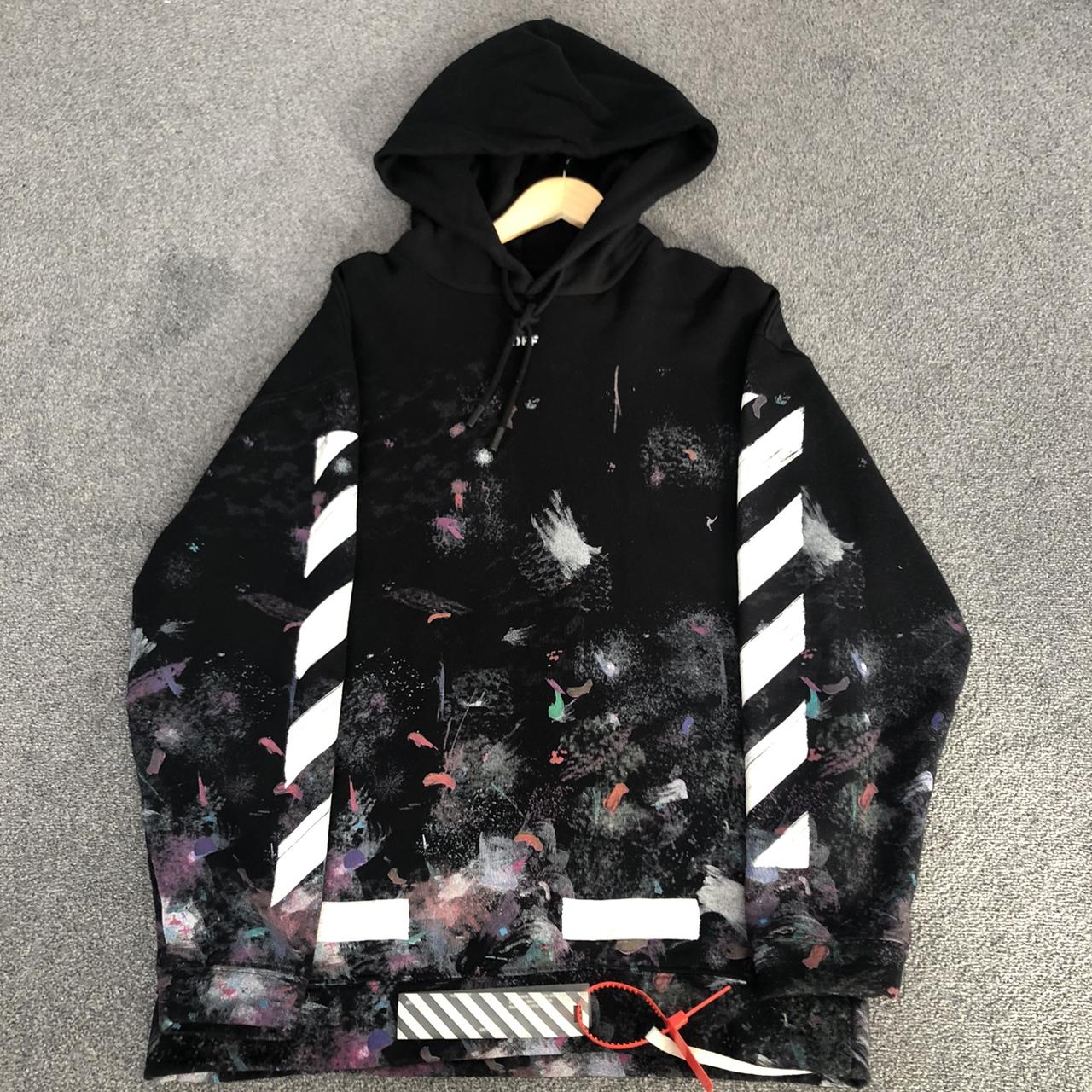 Off white galaxy hoodie on sale fake