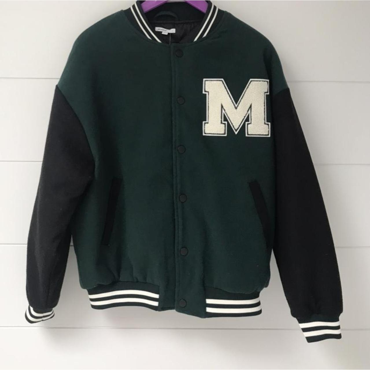 subdued michigan bomber jacket, never worn- tag