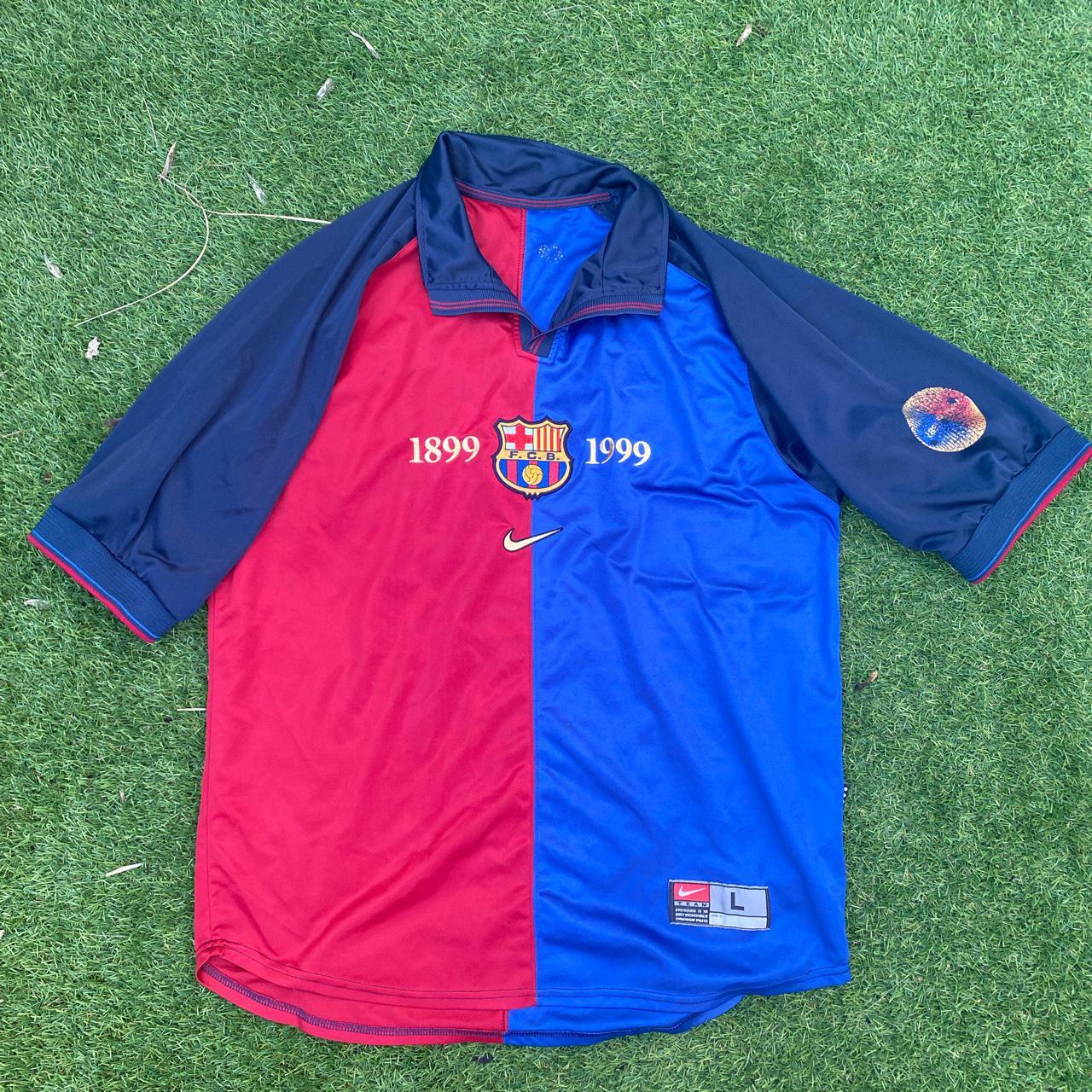 Rare Barcelona centenary shirt 1899-1999 Embroided... - Depop