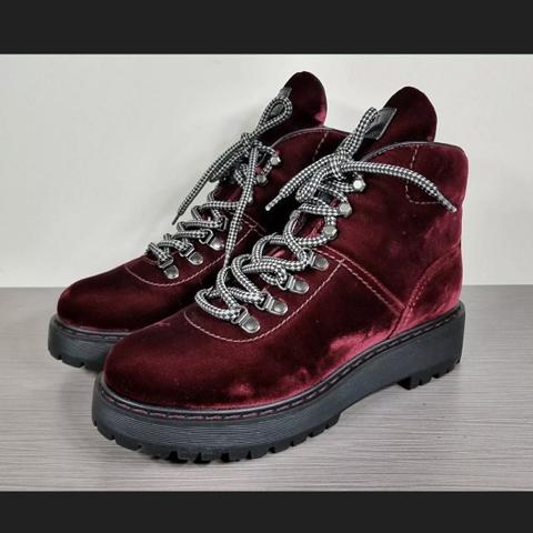 prada velvet combat boots