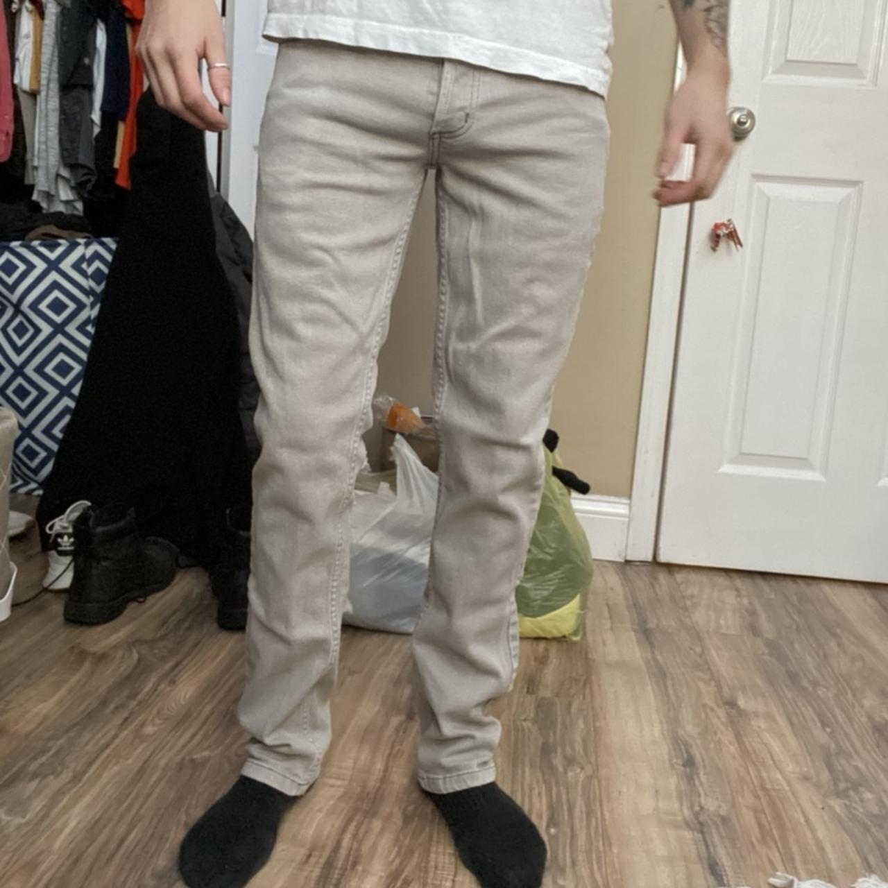 Product Image 3 - Slim straight beige jeans from