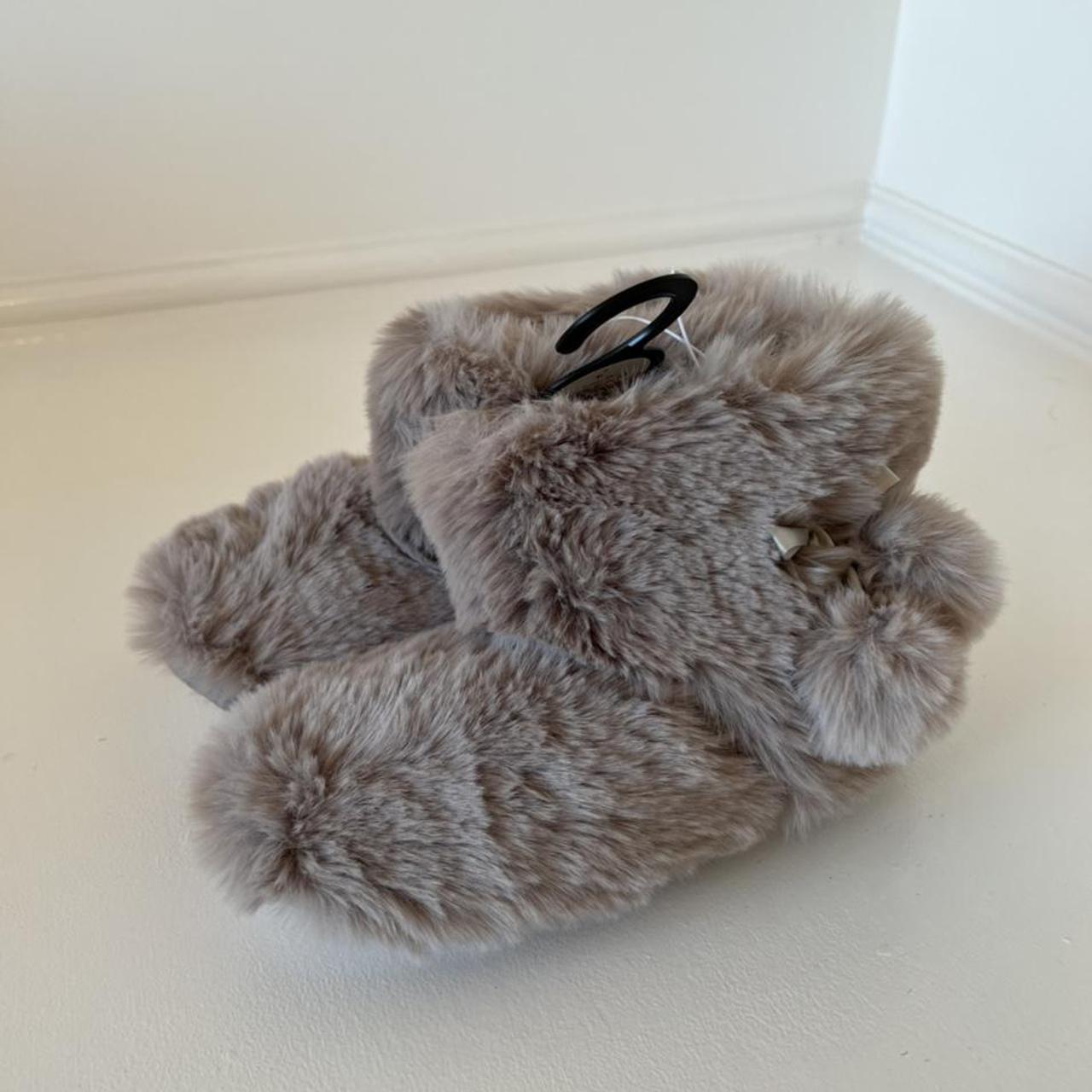 Matalan brand new with tags faux fur slipper boots... - Depop