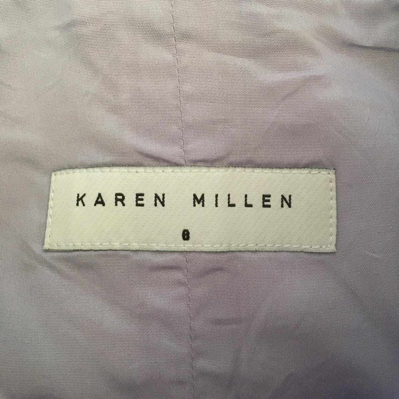 Karen Millen 2 piece suit dress in grey. Boned... - Depop