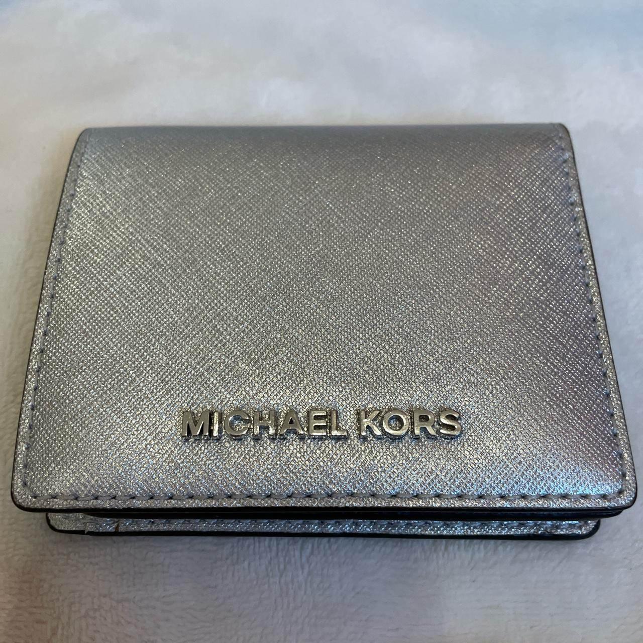 Michael Kors silver sparkle wallet Metallic colour. Depop