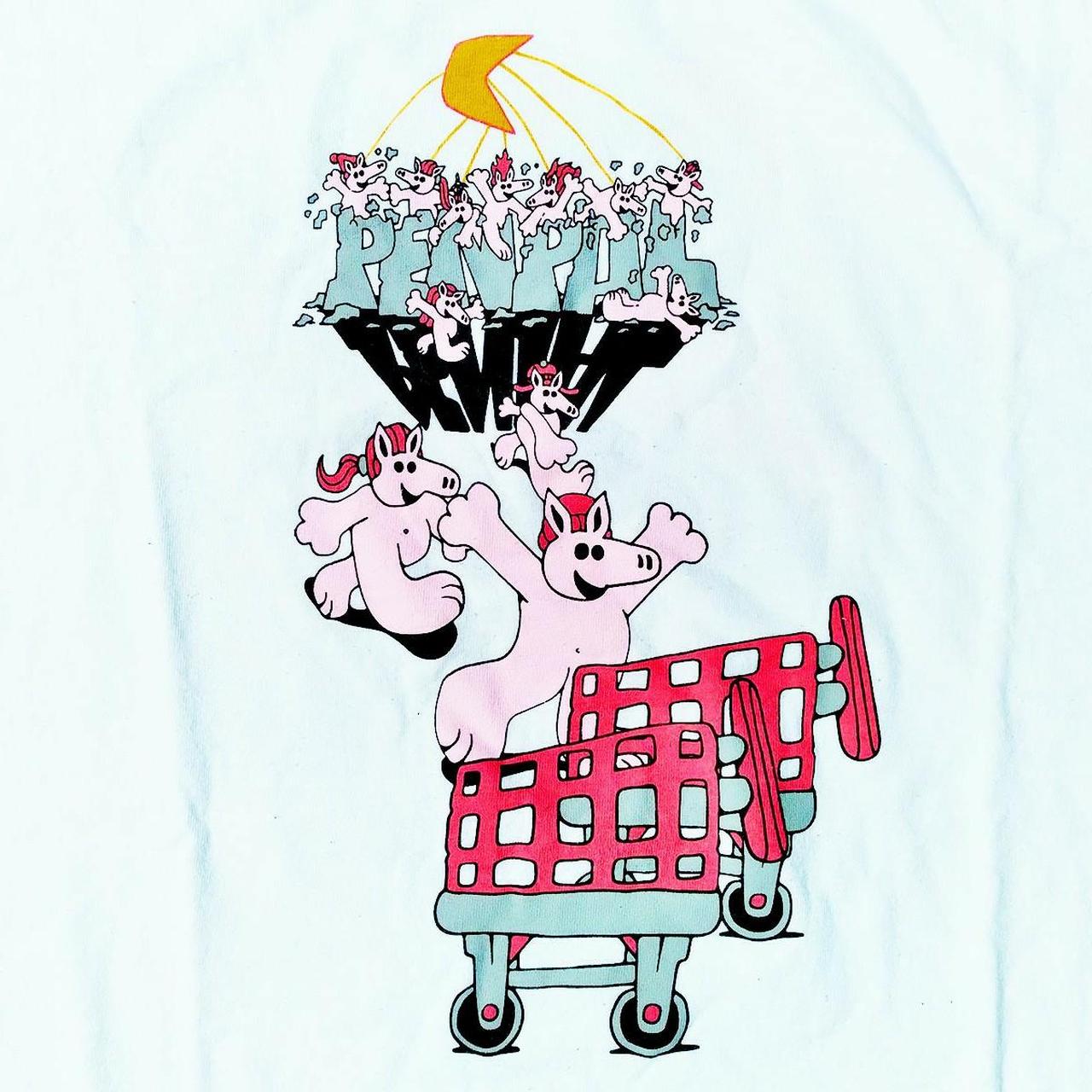 Downhill shopping cart tshirt illustrated by quirx... Depop