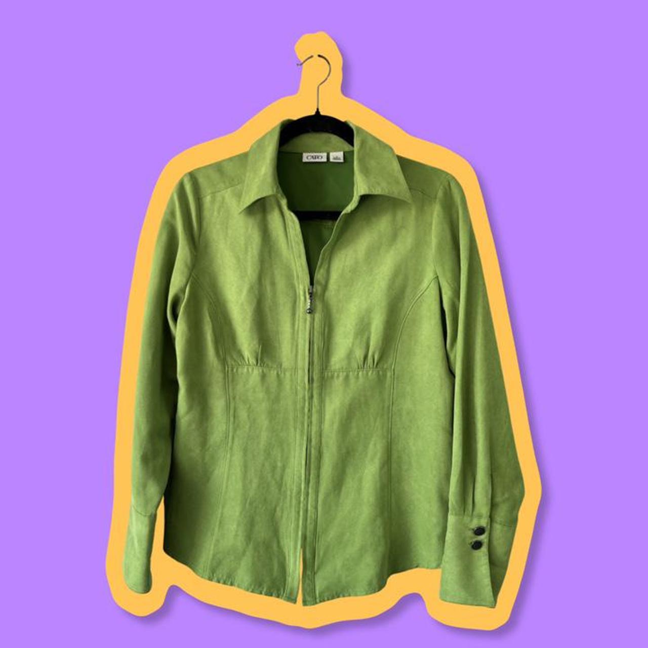 Lime green 2024 suede jacket