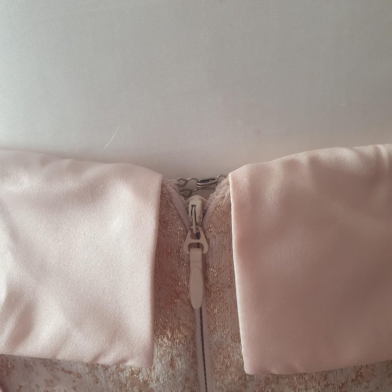 gold-and-baby-pink-50s-style-swing-dress-from-chi-depop