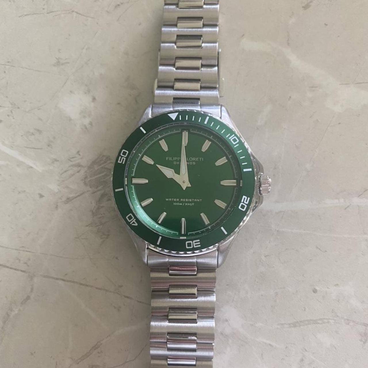 Filippo Loreti Watch Silver Green Still has original Depop