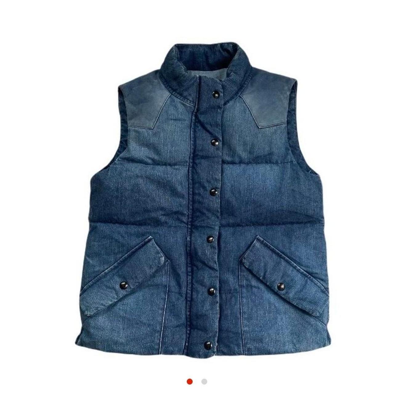 gap denim puffer vest