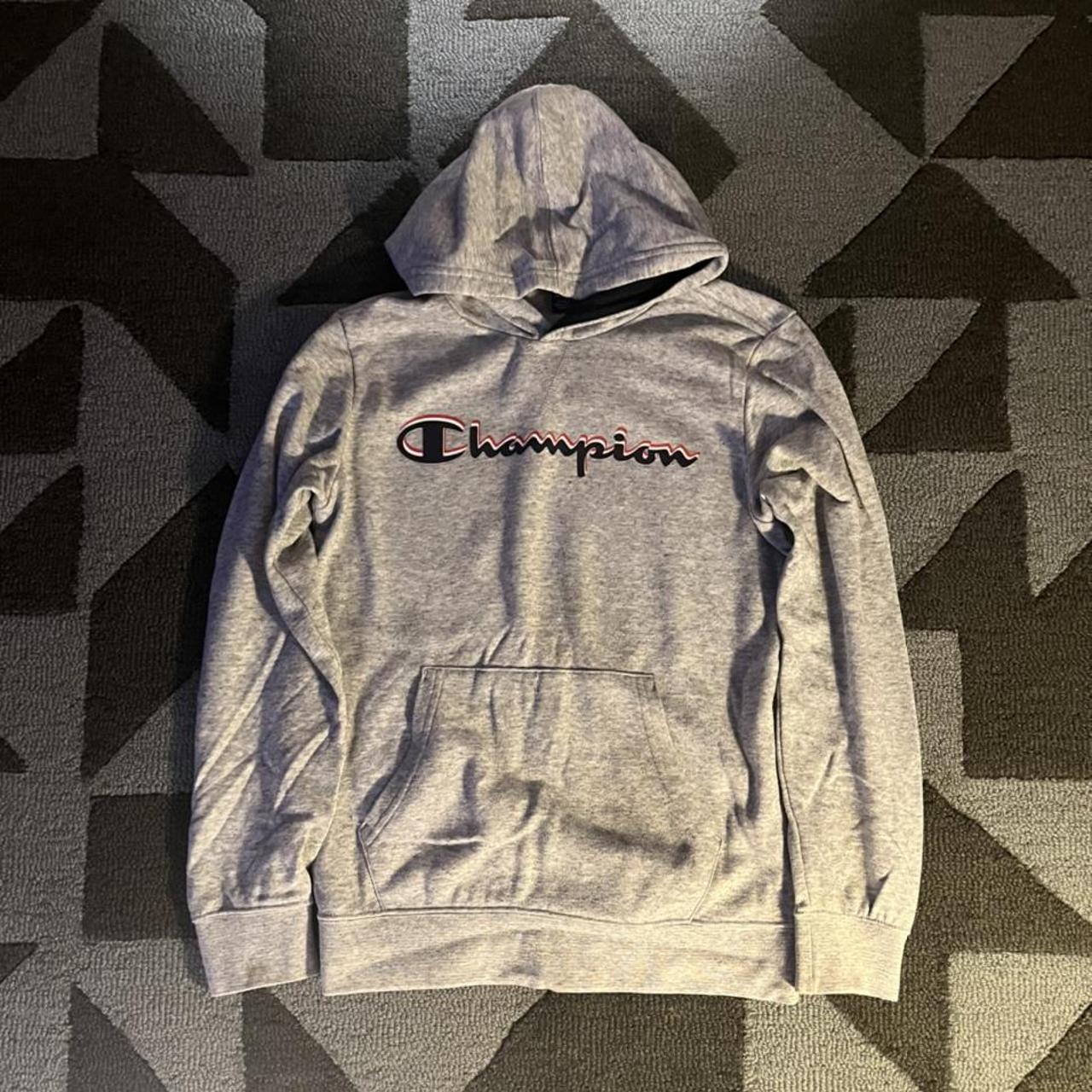 Champion Grey and Black | Depop