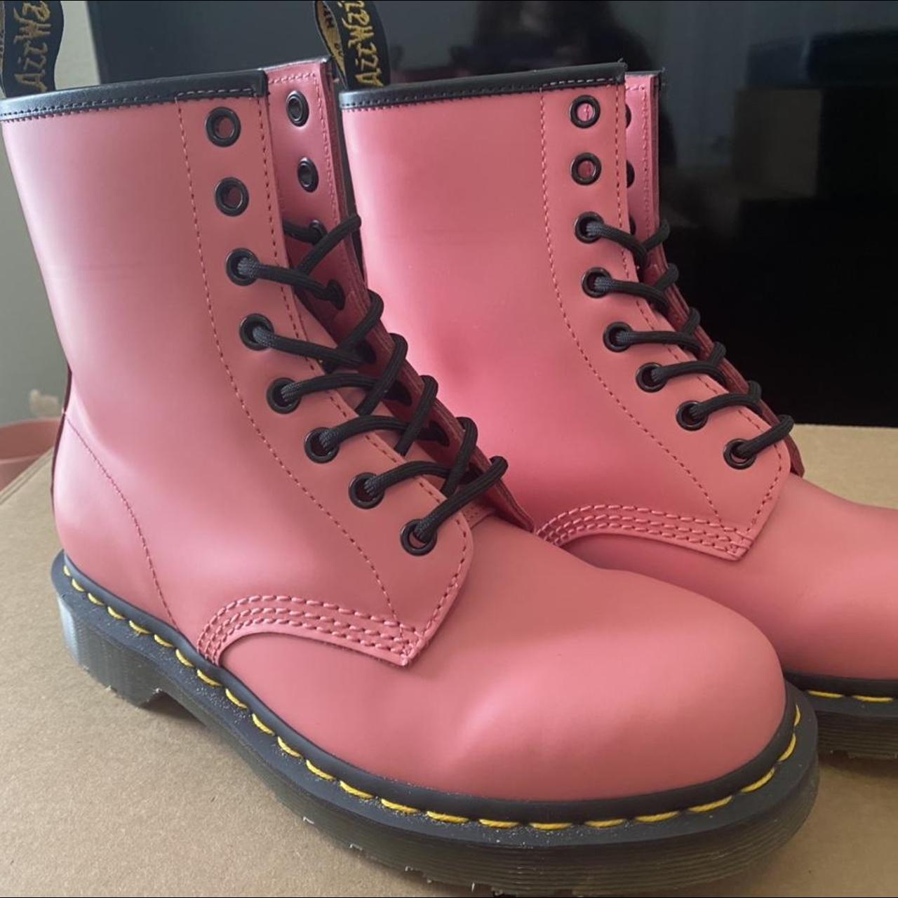 Dr. Martens Women's Pink Boots | Depop